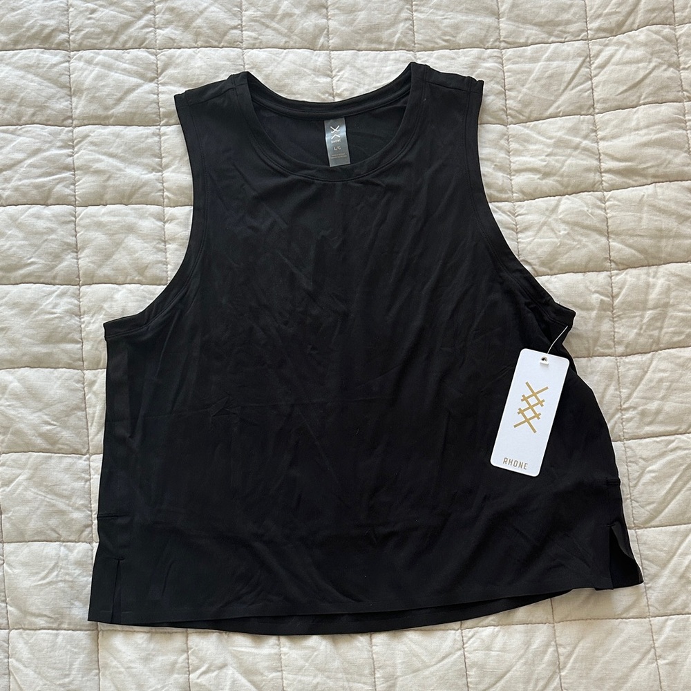 RHONE Serene Women's Black Tank Top NWT